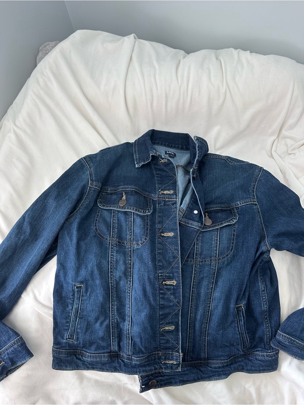 Lee Dark Blue Denim Jacket - Women's Jean Jacket